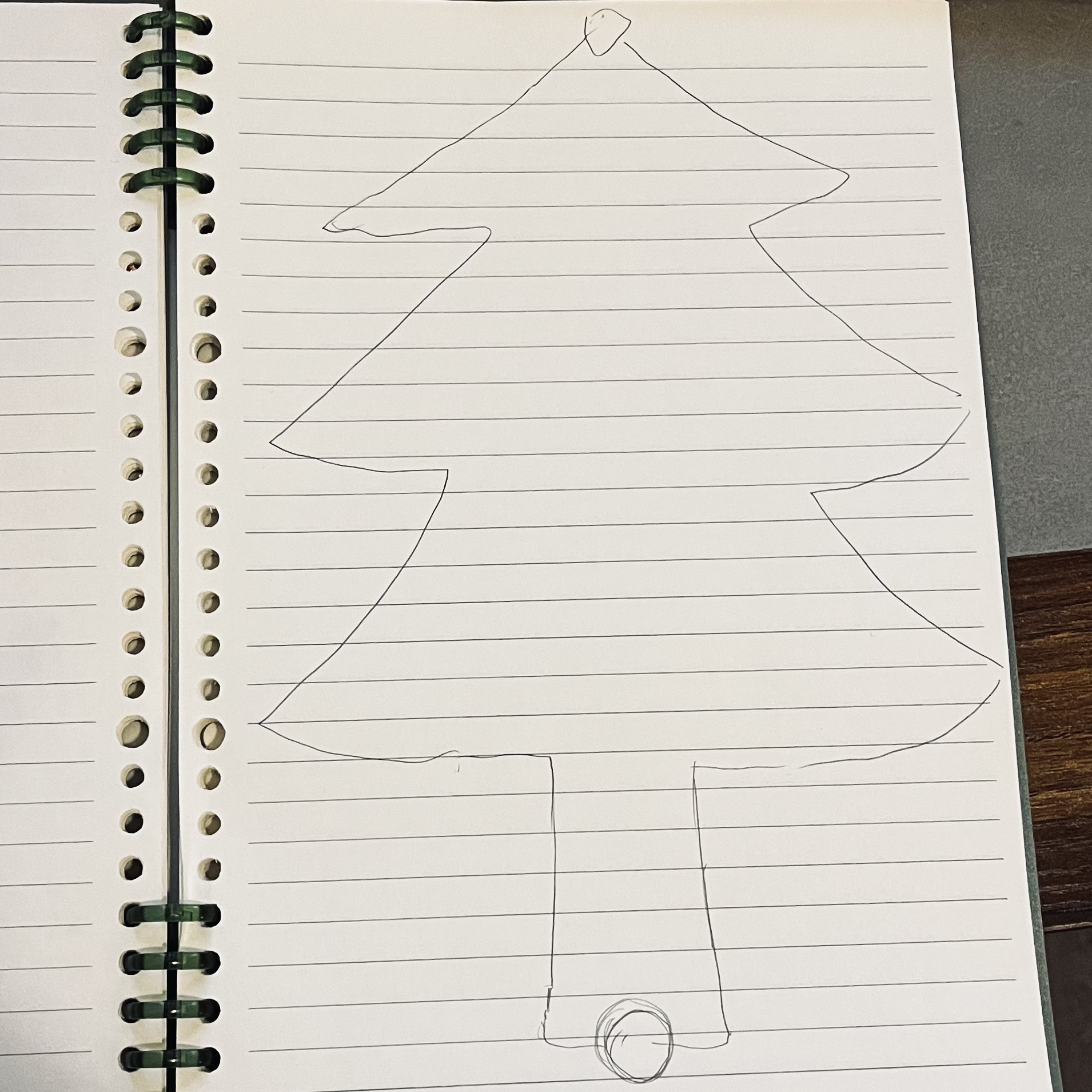 The sketch of my circuit. Battery at the bottom, LED at the top.