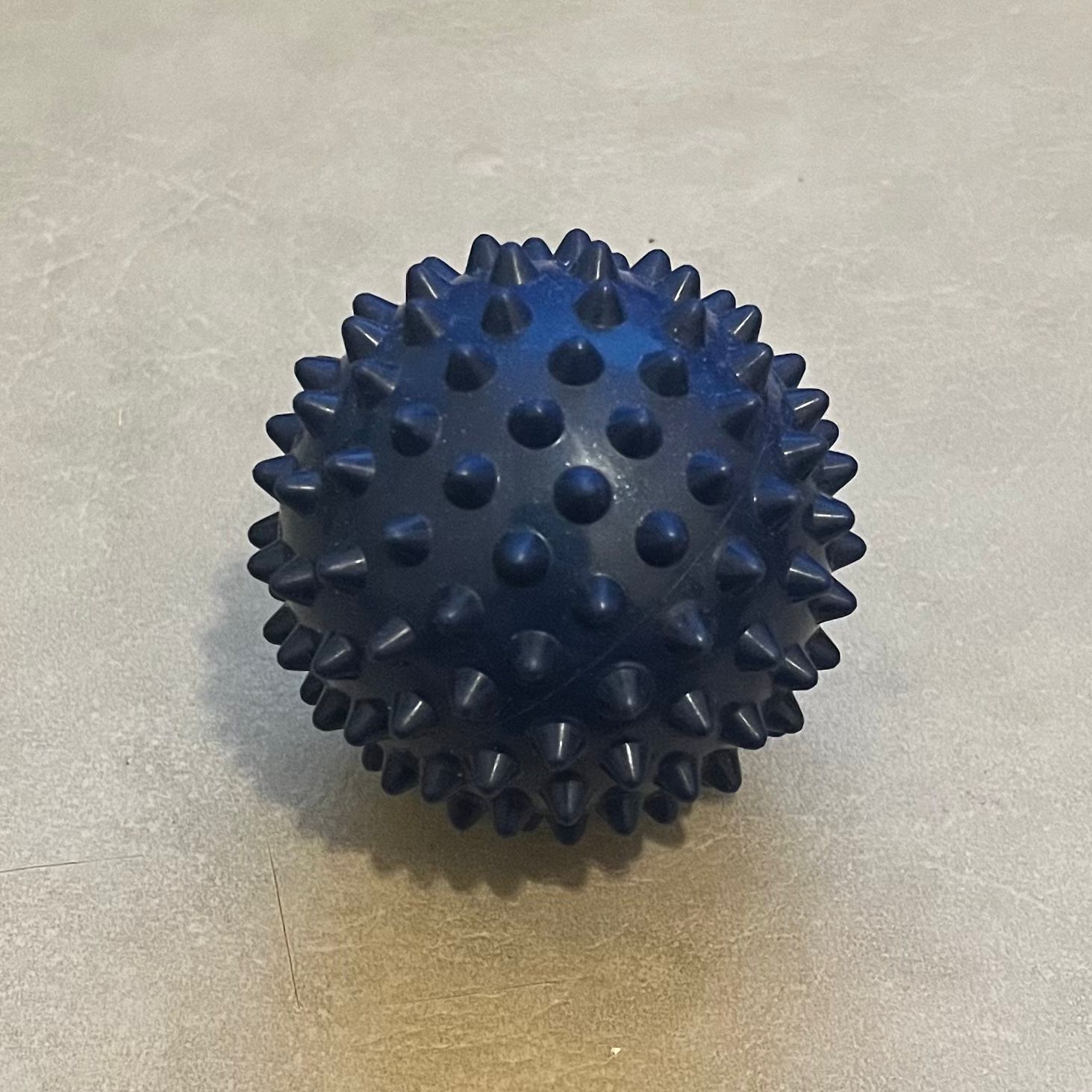 This photo of massage ball was taken from a slightly distance. It's consider as a sphere
