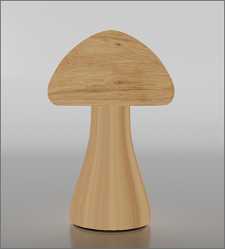 The front view of the mushroom lamp model
