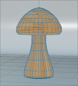 The mesh of the mushroom lamp model