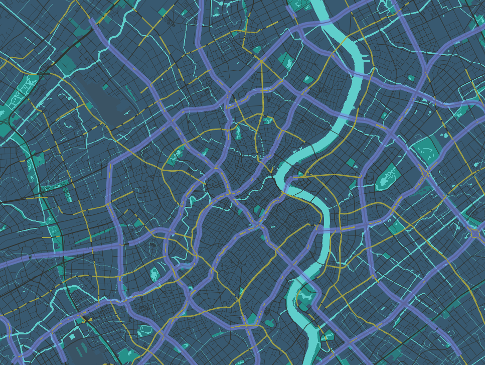 Bivariate data exploration - data driven lines of traffics
