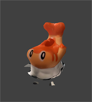 I re-scanned this object, this time it looks better.